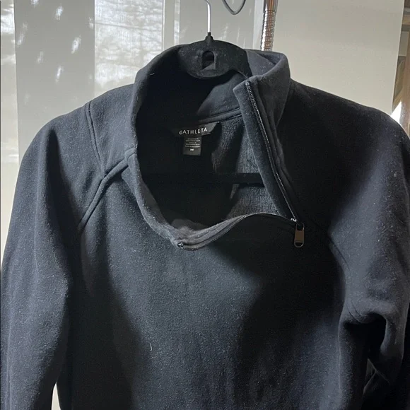 Athleta Black Funnel Neck Long Sleeve Jacket Dress - Picture 2 of 2